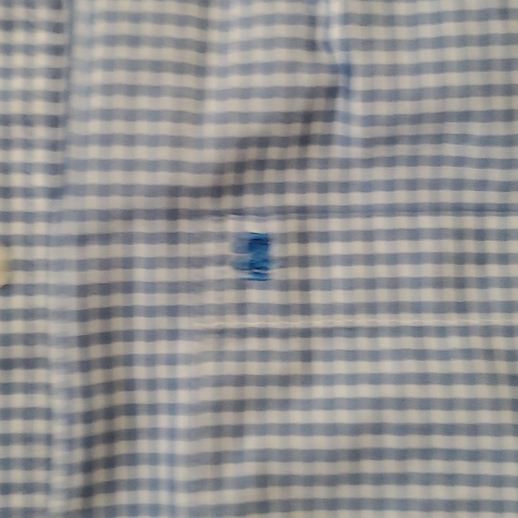 Izod blue & white gingham button up - Picture 3 of 4